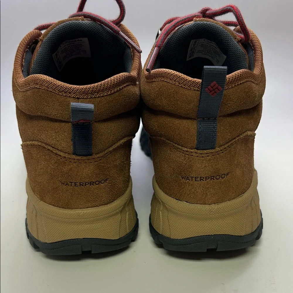 Columbia Fairbanks Mid men’s Brown Hiking Boots with‎ Red Laces